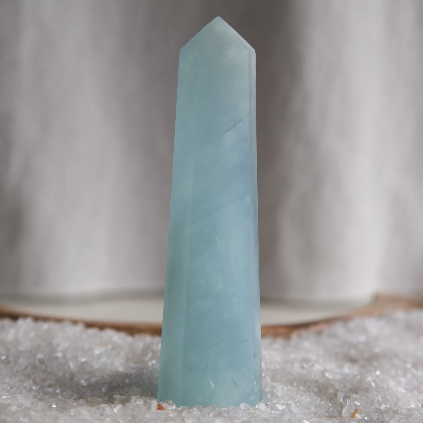 aquamarine crystal generator polished blue aquamarine point crystal healing display piece