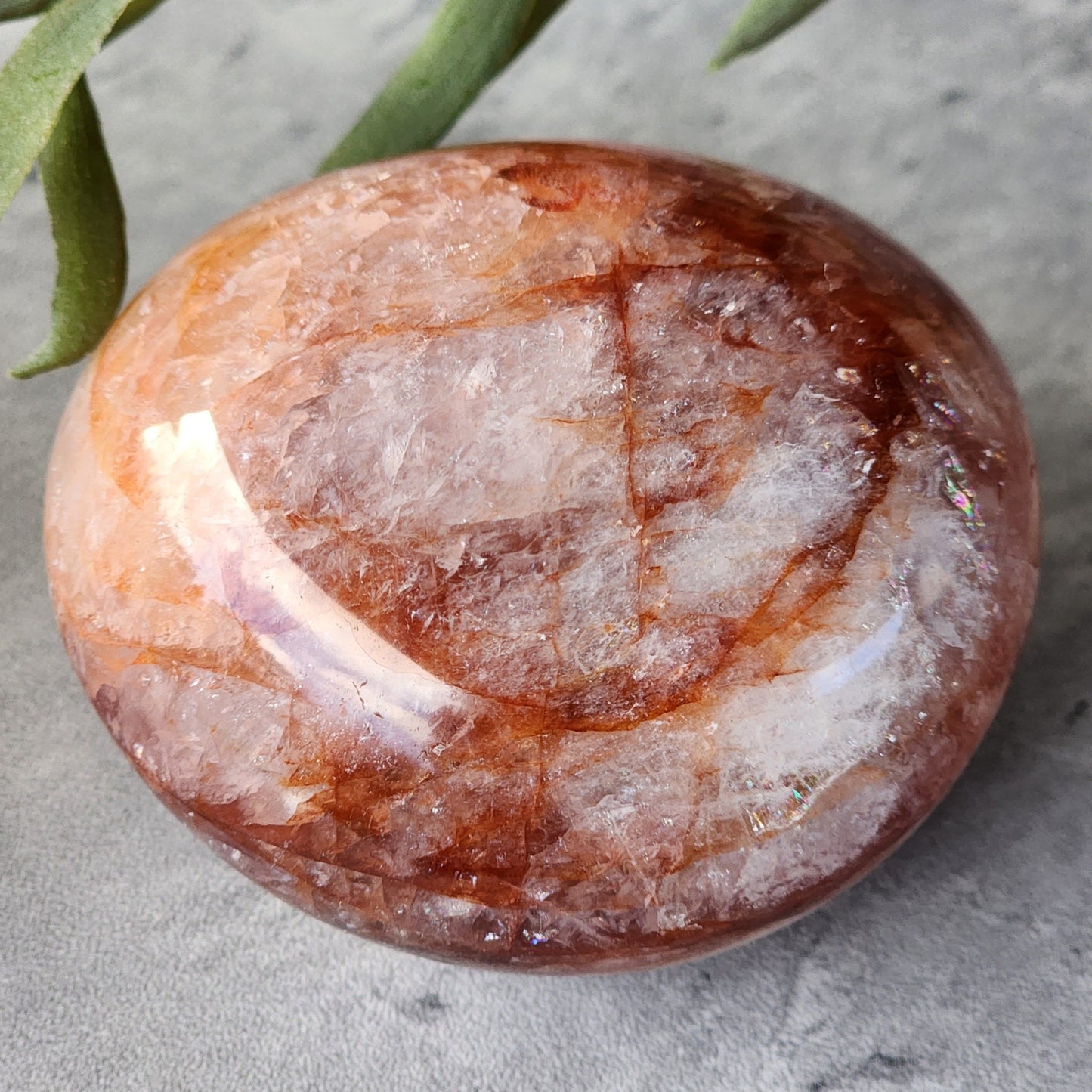 Fire Quartz | Palm Stone - XL