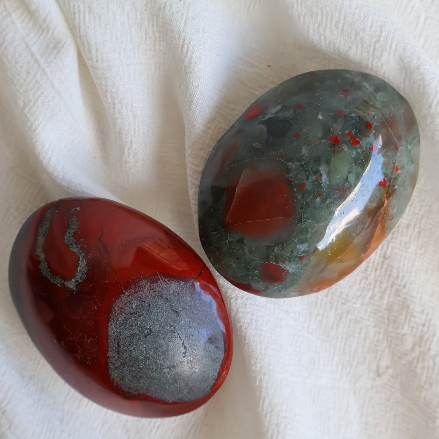 Bloodstone Jasper | Palm Stone - Large