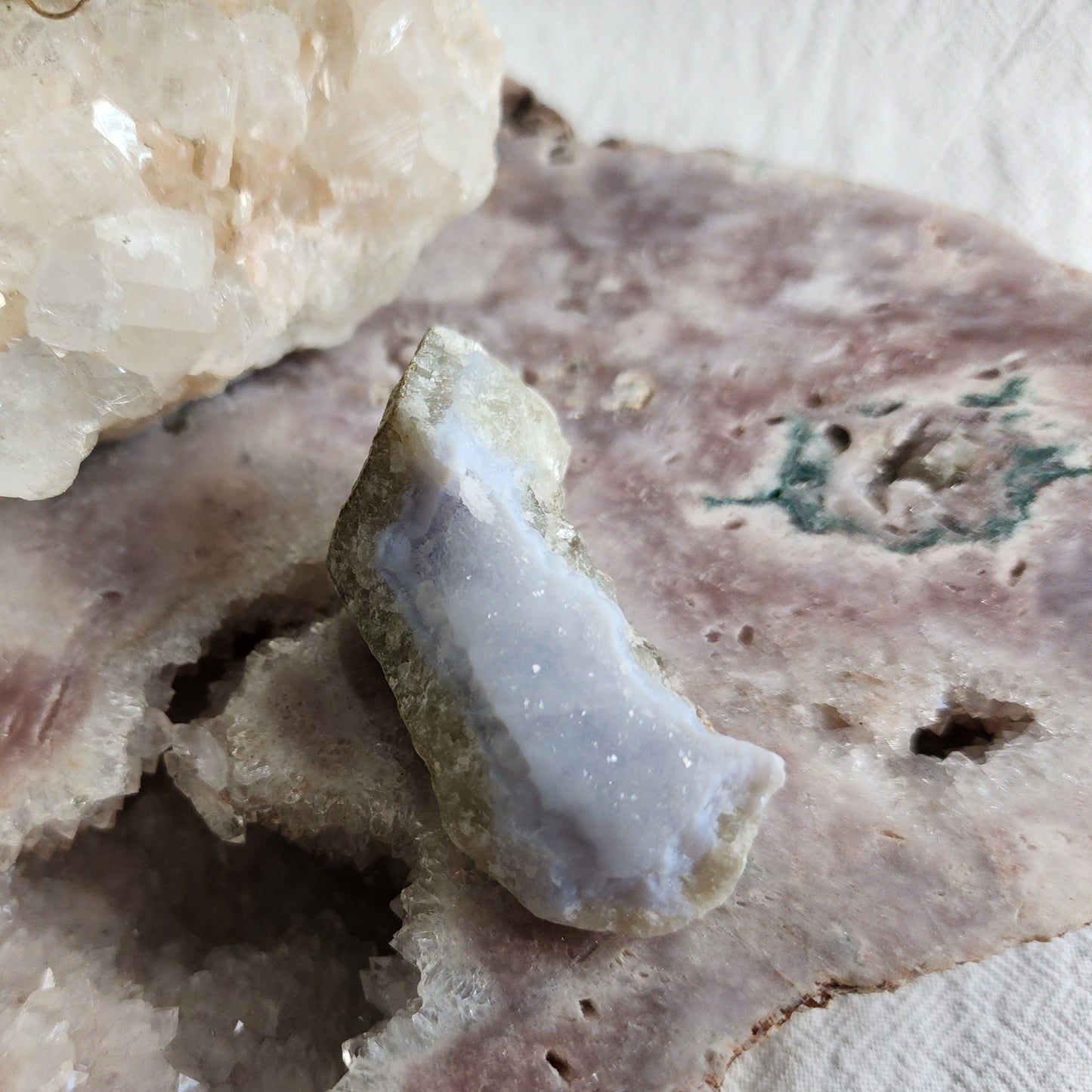 Blue Chalcedony | Rough with Druzy - 31g