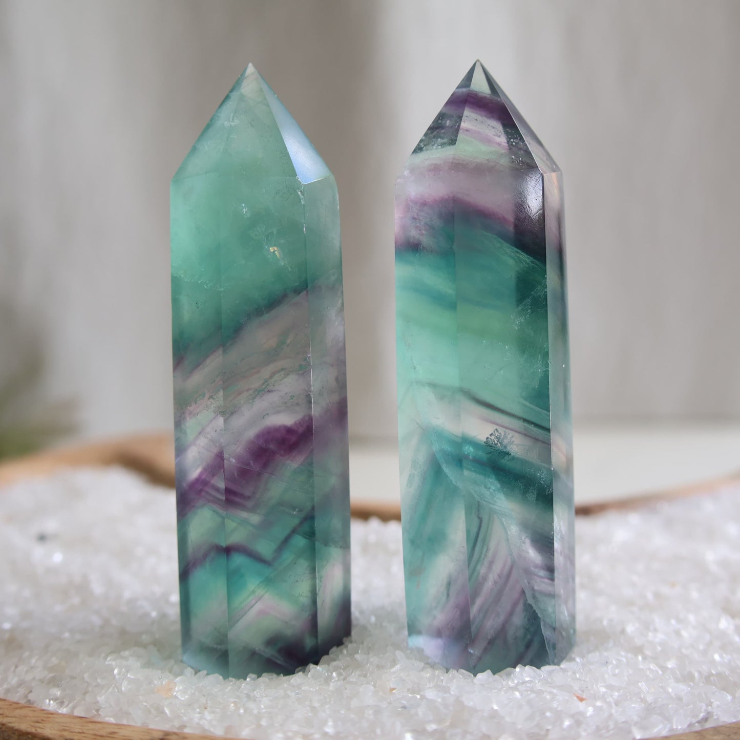 fluorite generator green purple banded crystal tower intuitively chosen