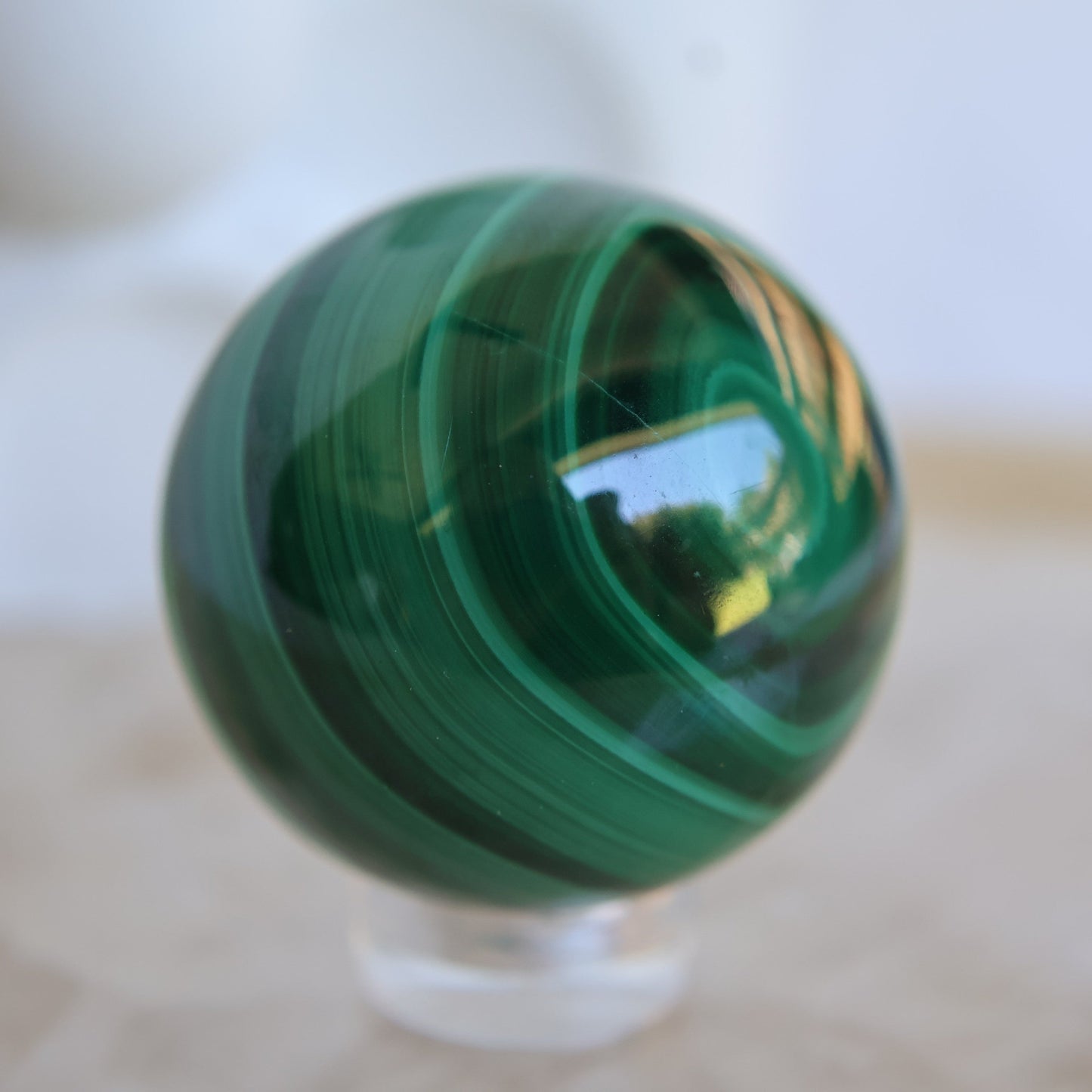 natural malachite sphere crystal