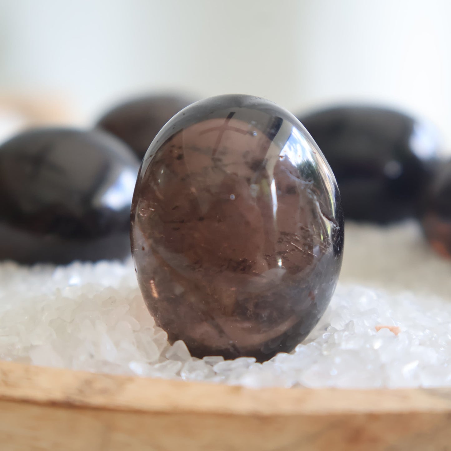 dark smoky quartz tumble stone