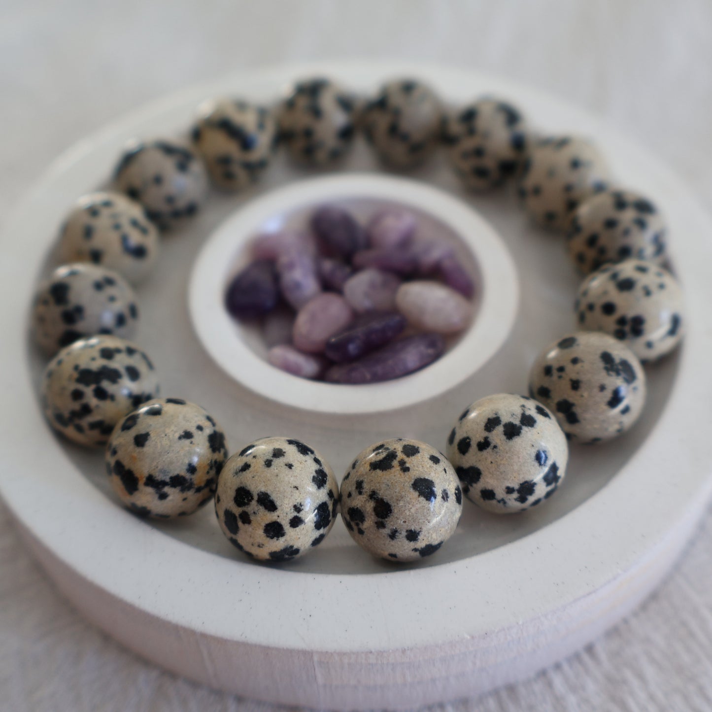 Dalmatian Jasper | 12mm Bracelet