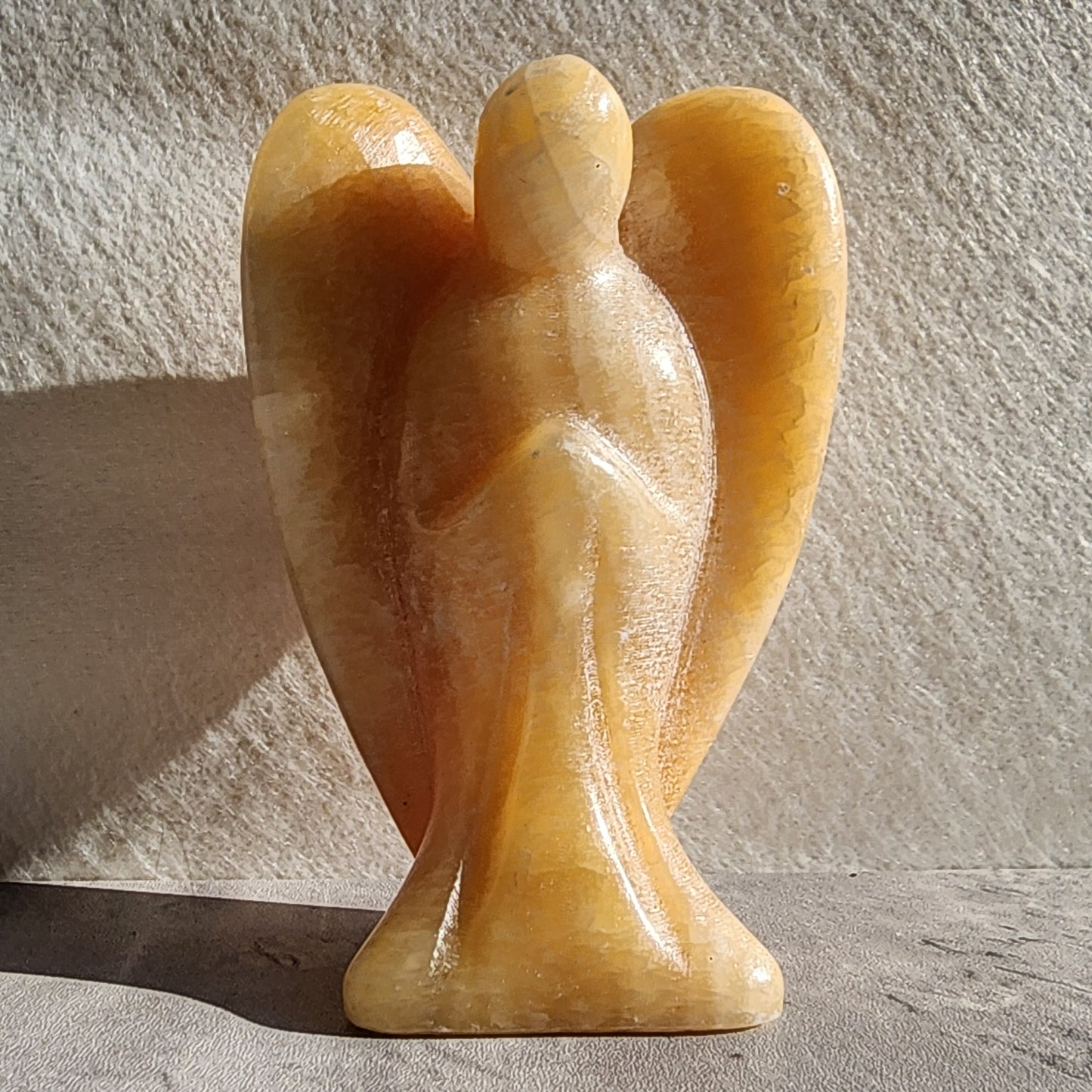 Honey Calcite | Angel - Large