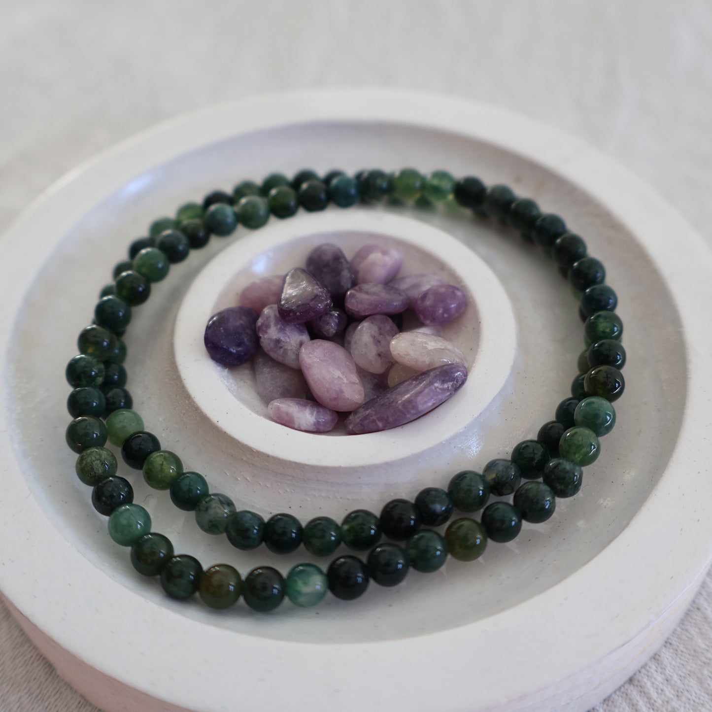 Moss Agate | 4mm Bracelet