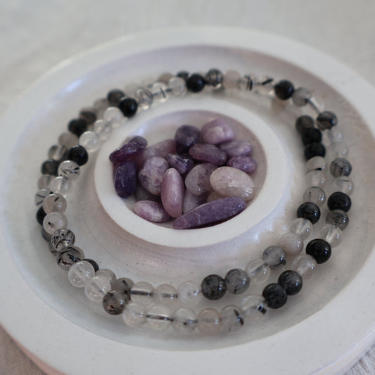 Tourmalinated Quartz | 4mm Bracelet