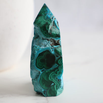 blue green chrysocolla malachite crystal for balance