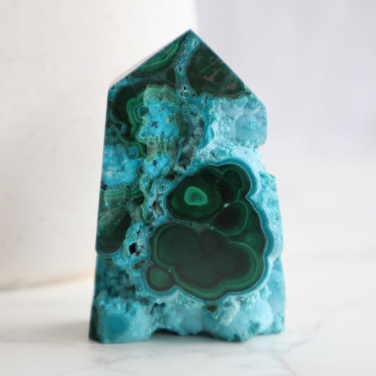 chrysocolla malachite crystal obelisk australia
