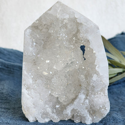 Clear Quartz | Geode Obelisk Tower