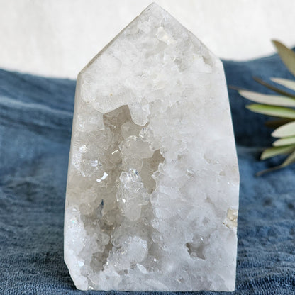 Clear Quartz | Geode Obelisk Tower