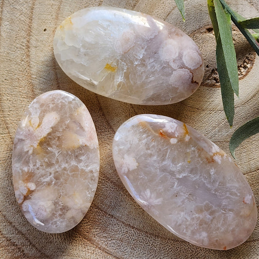 Flower Agate | Palm Stone - Small