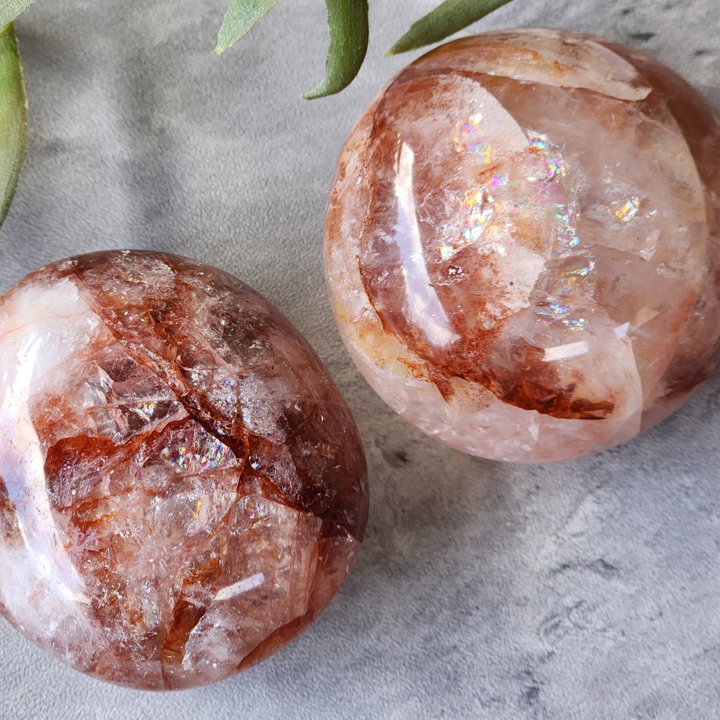 Fire Quartz | Palm Stone - Large