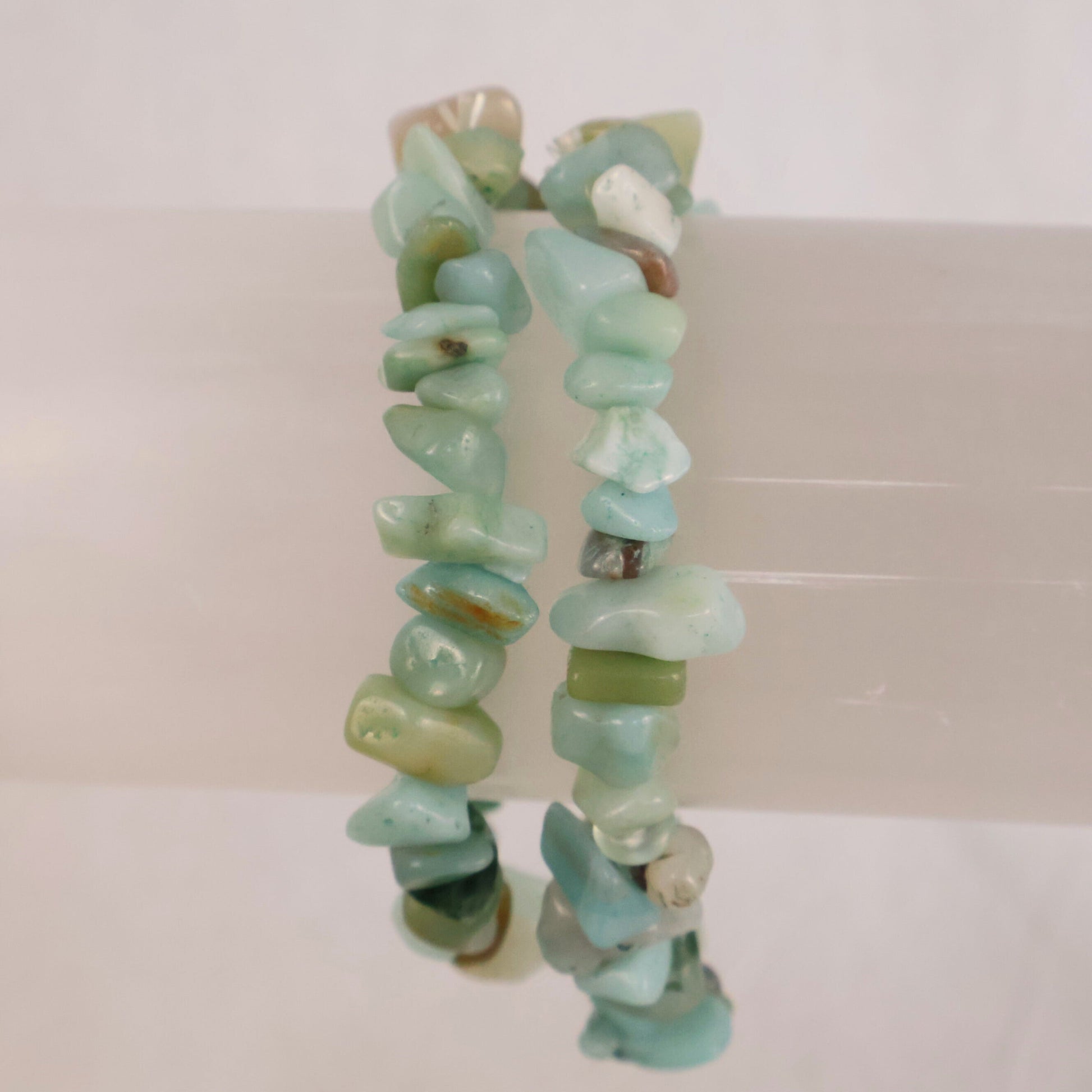 amazonite chip bracelet natural healing crystal