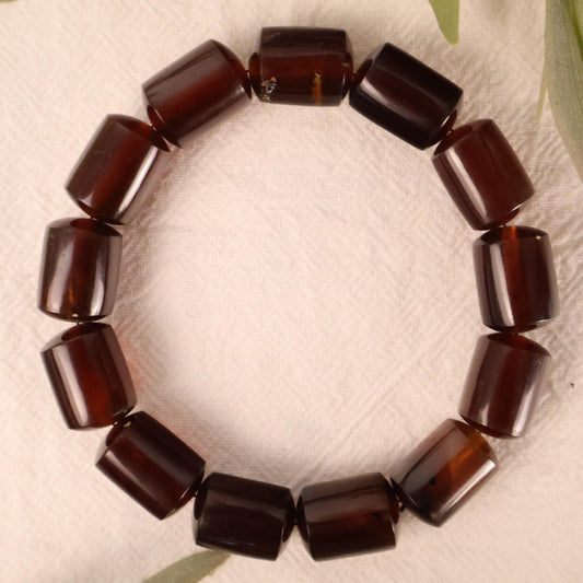 amber mens bracelet natural healing crystal