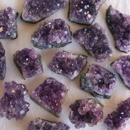 mini amethyst cluster purple crystal points natural amethyst piece