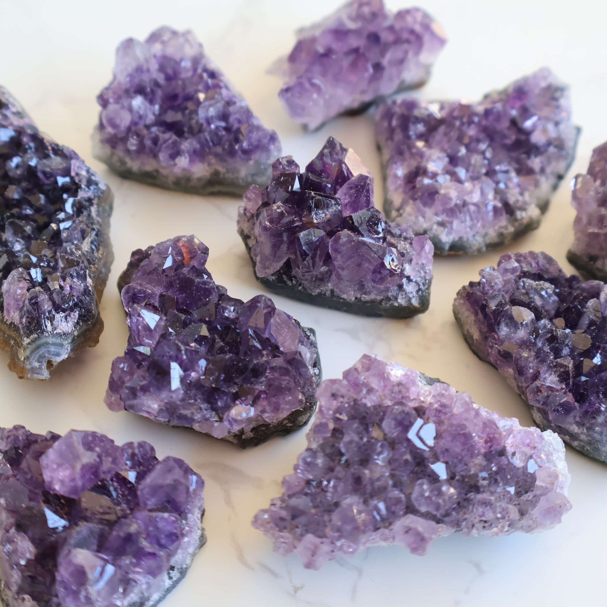 small amethyst cluster purple crystal points 21g to 25g natural amethyst piece