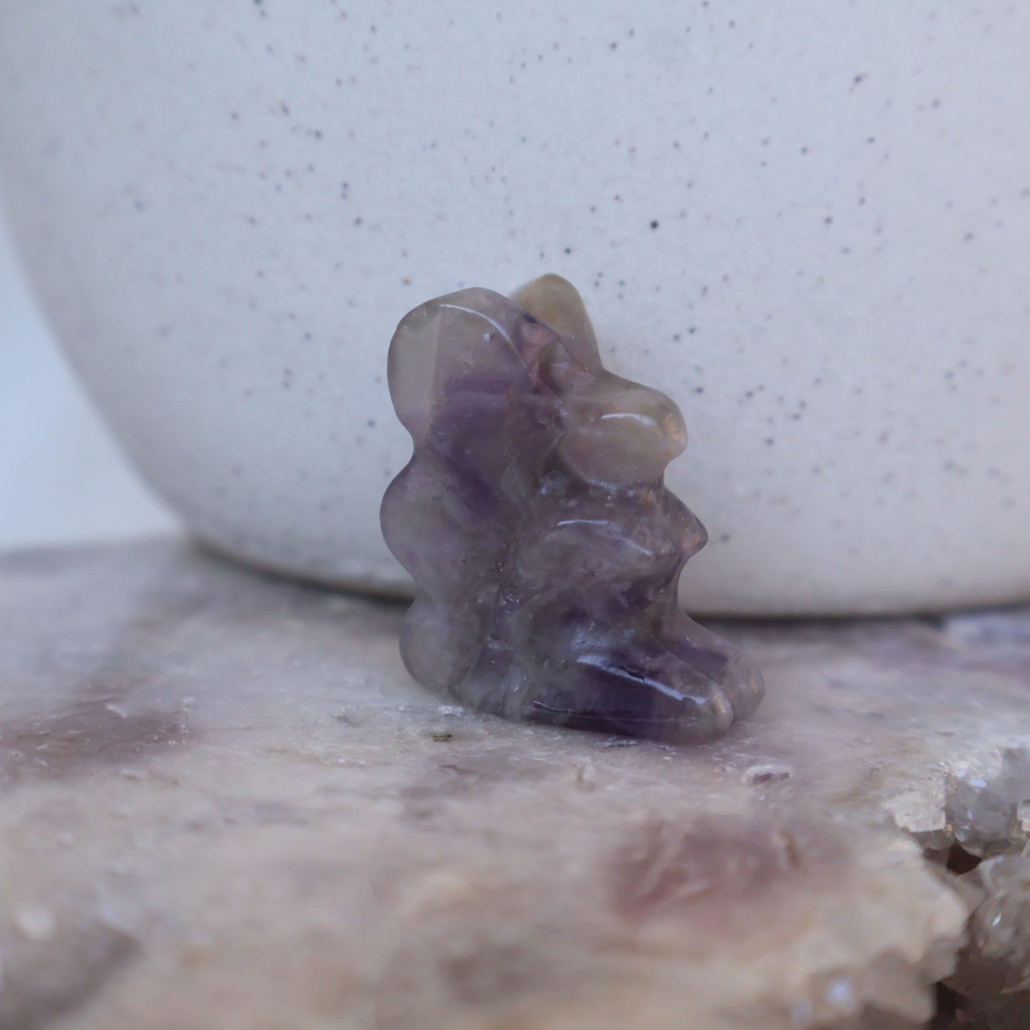 amethyst mini fairy carving natural crystal