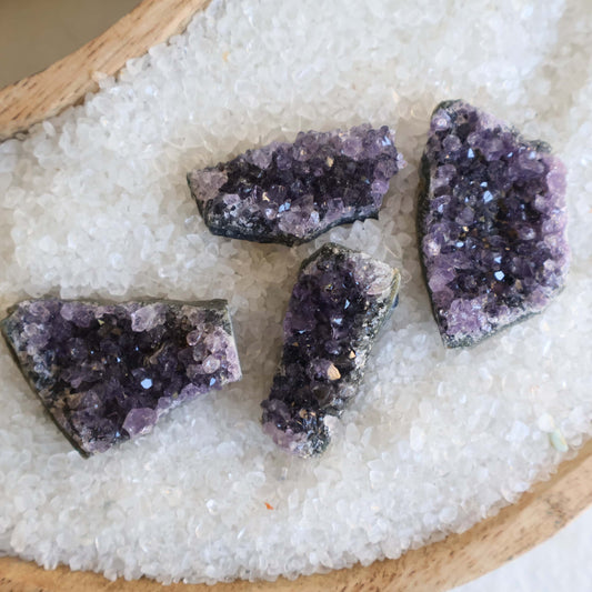 small amethyst cluster bundle purple crystal points natural amethyst piece