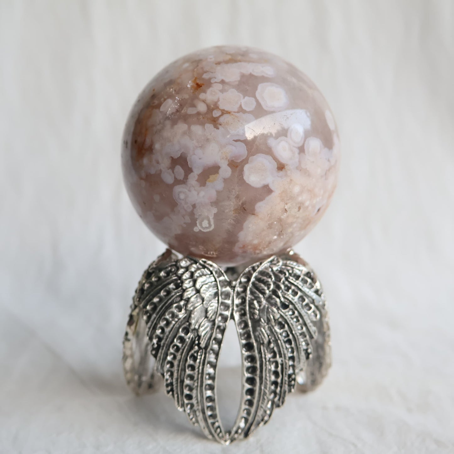 angel wings crystal sphere stand holder silver display stand for spheres