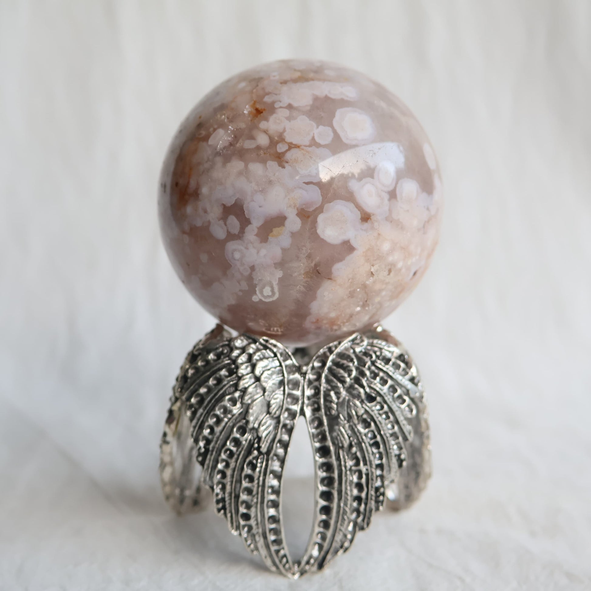 angel wings crystal sphere stand holder silver display stand for spheres