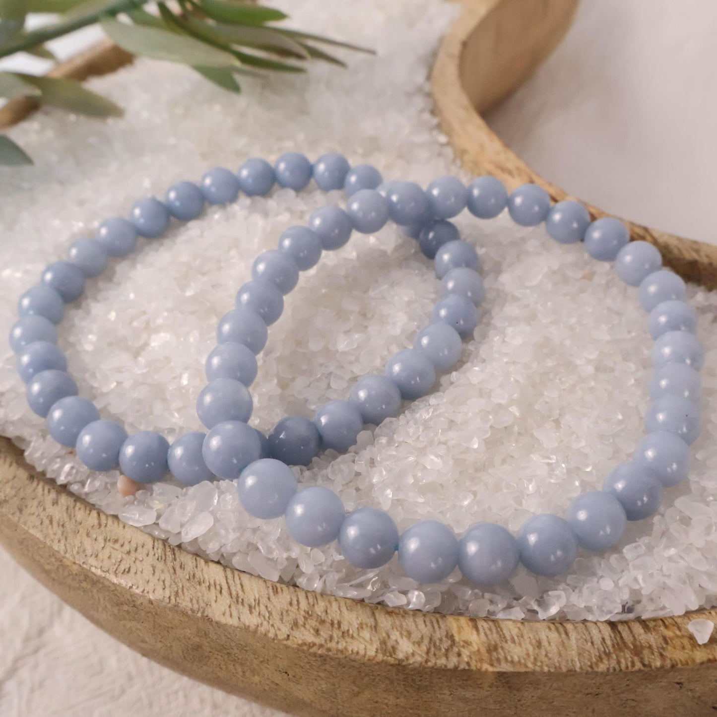 angelite bracelet natural healing crystal bracelet