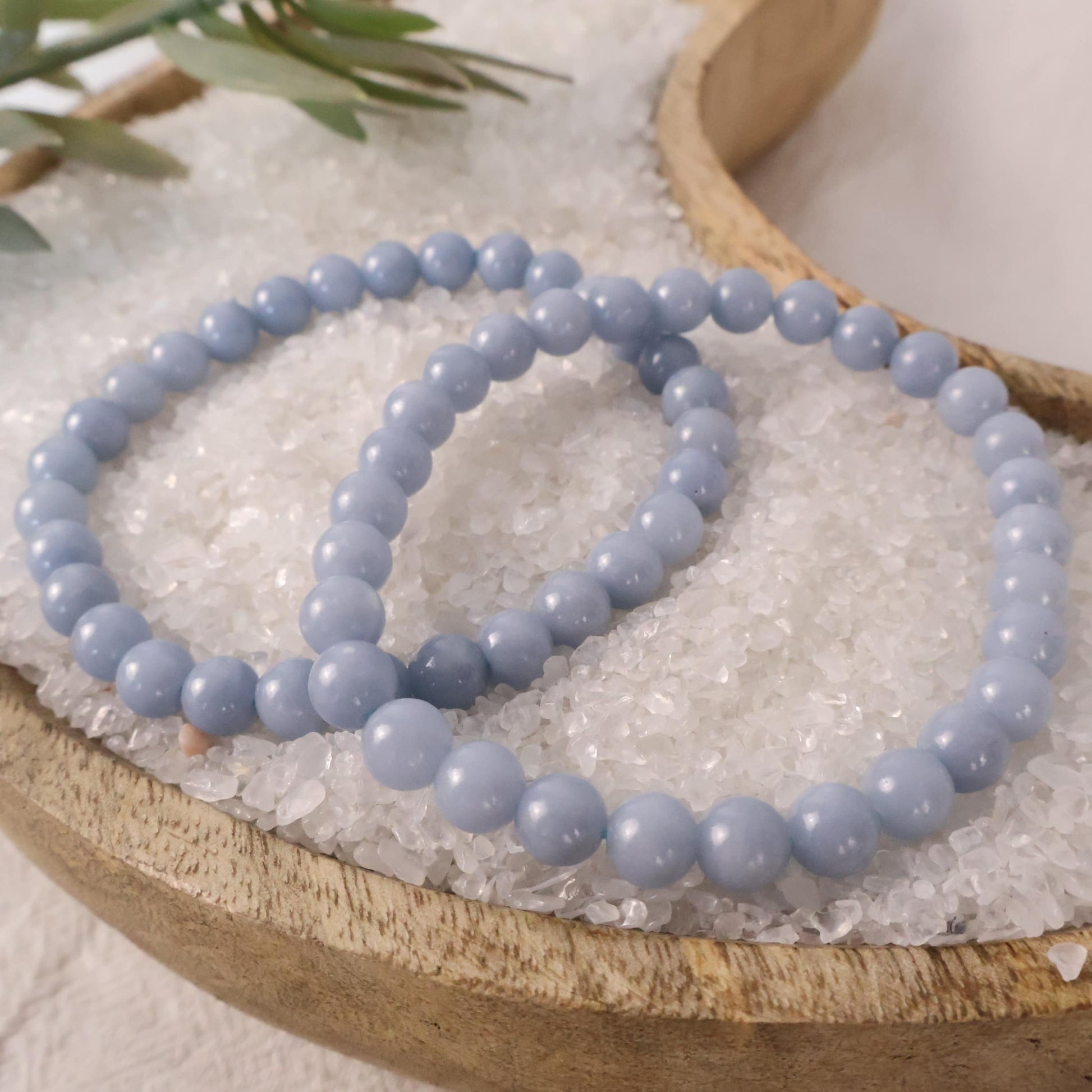 angelite bracelet natural healing crystal bracelet