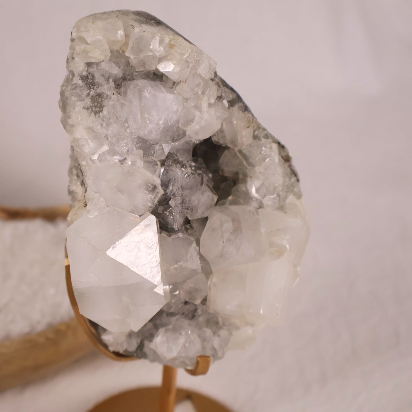 gorgeous apophylite cluster specimen on stand natural crystal