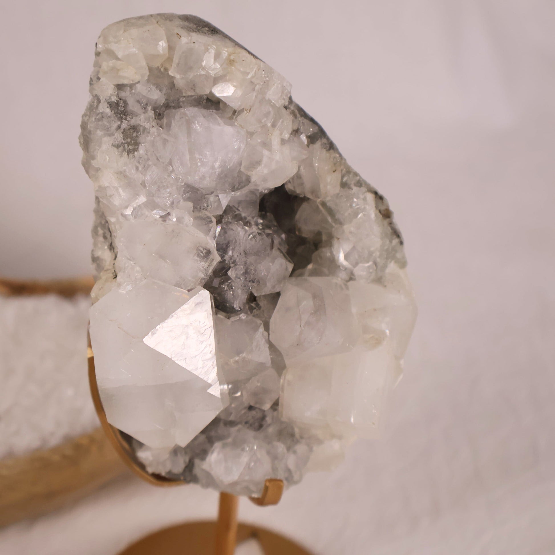 gorgeous apophylite cluster specimen on stand natural crystal