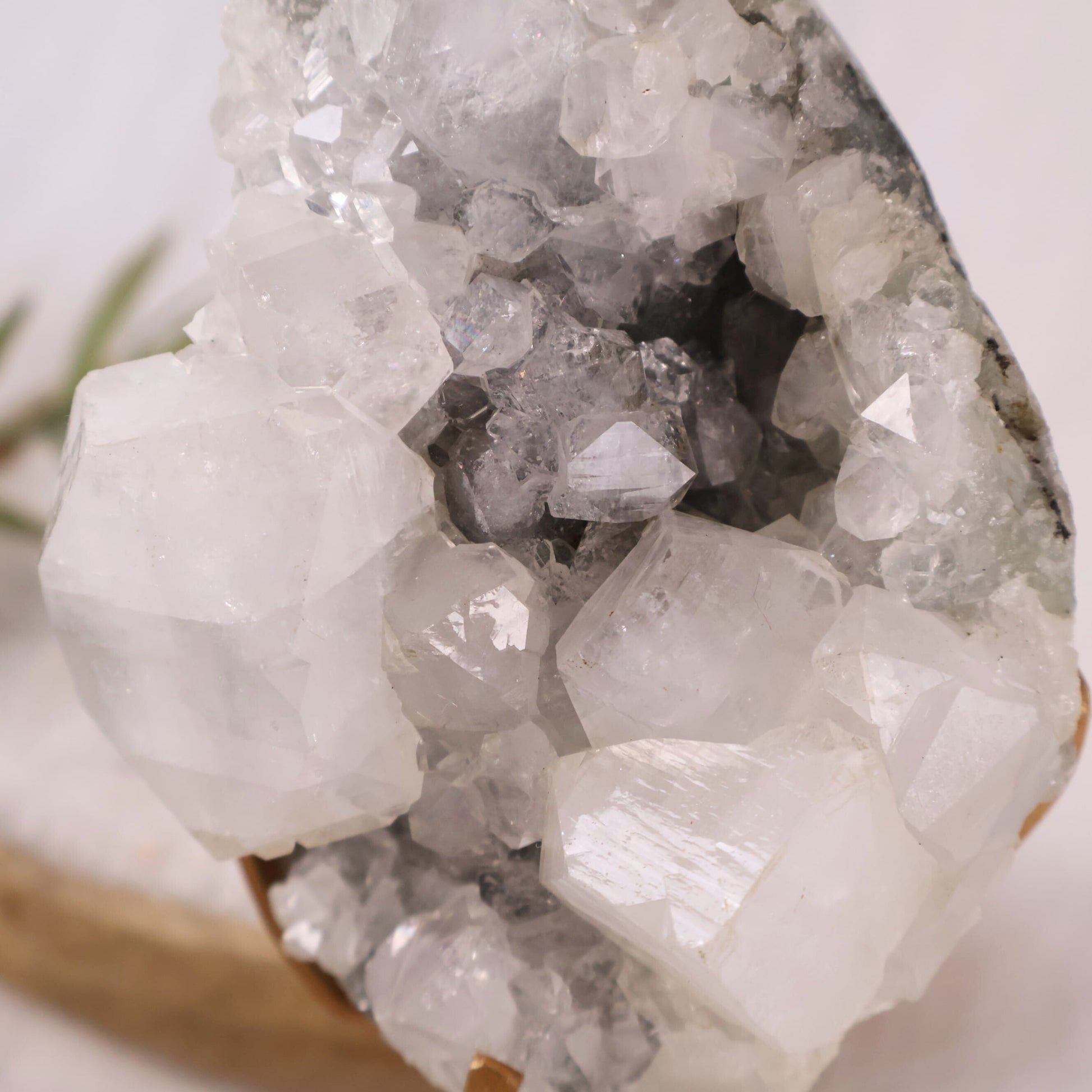 gorgeous apophylite cluster specimen on stand natural crystal