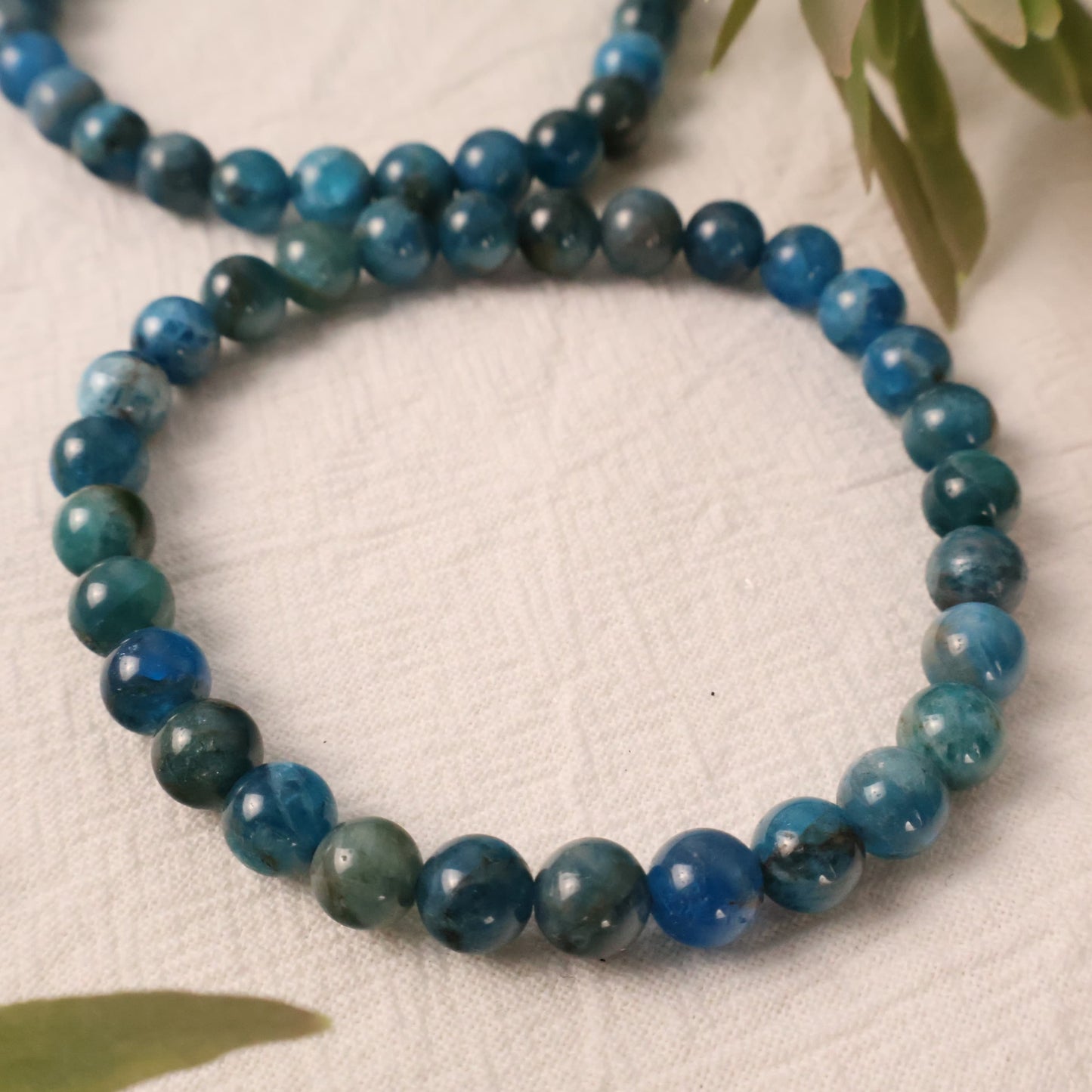 blue apatite bracelet natural healing crystal