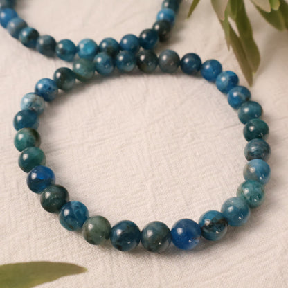 blue apatite bracelet natural healing crystal