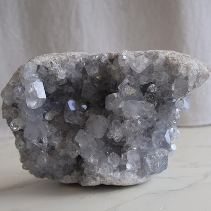 natural blue celestite cluster