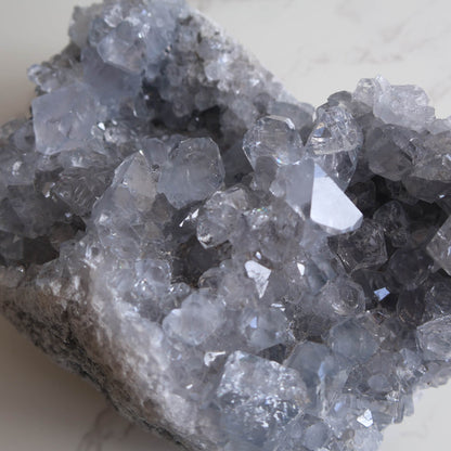 natural blue celestite cluster
