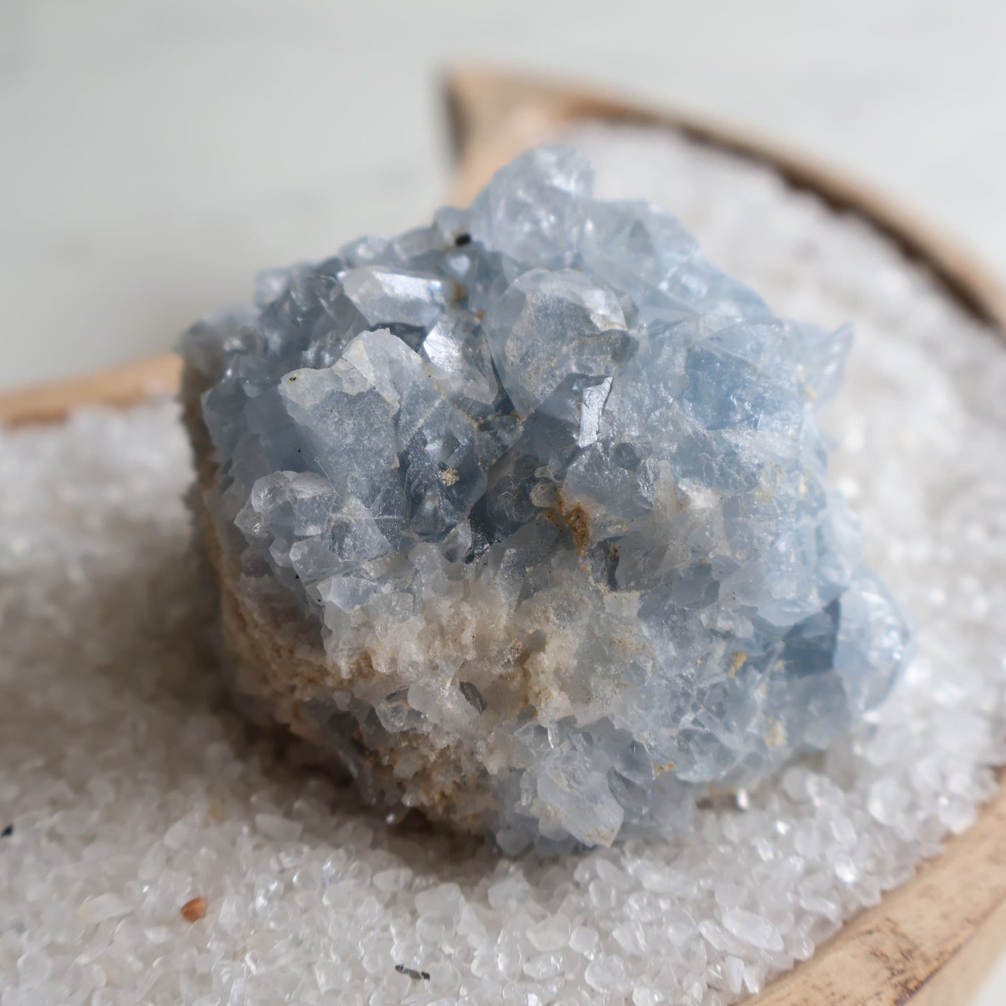 blue celestite natural rough for meditation and rest
