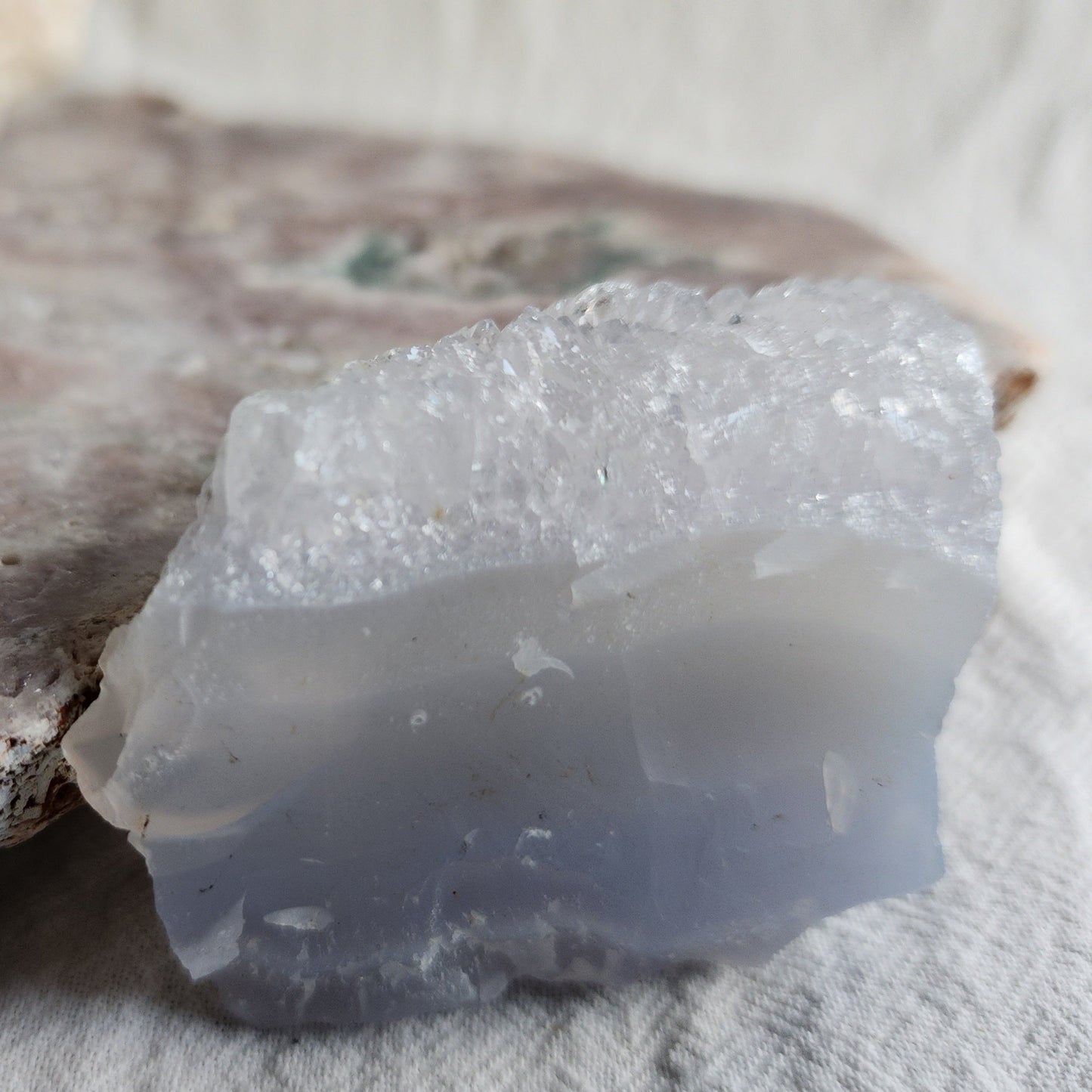 Blue Chalcedony | Rough with Cluster - 61g