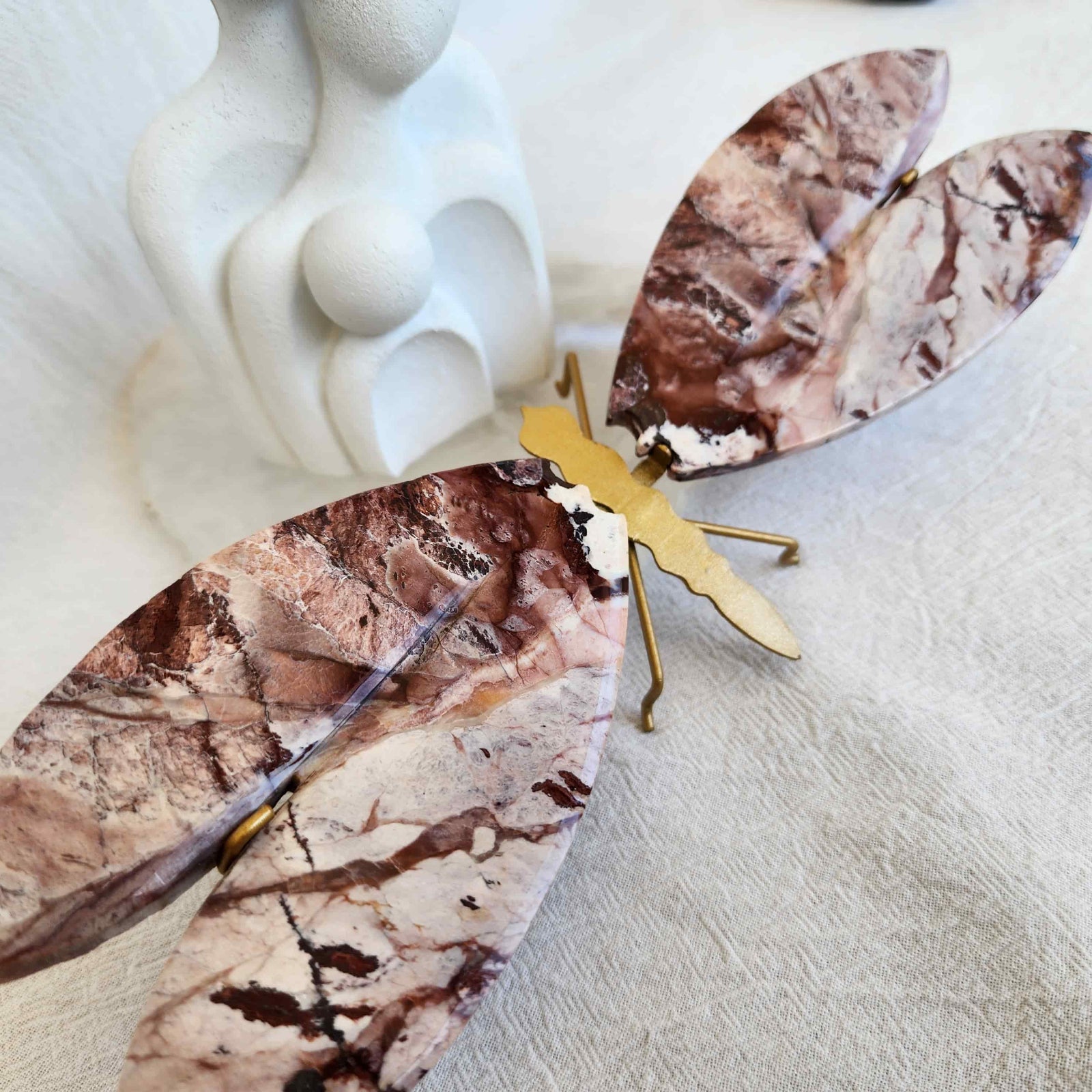 huge brecciated jasper dragonfly statement natural crystal