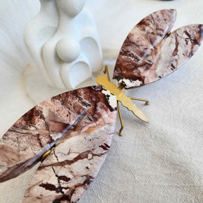 huge brecciated jasper dragonfly statement natural crystal