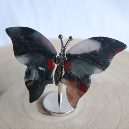 small healing crystal cute butterfly wings on stand