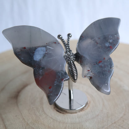 small healing crystal cute butterfly wings on stand