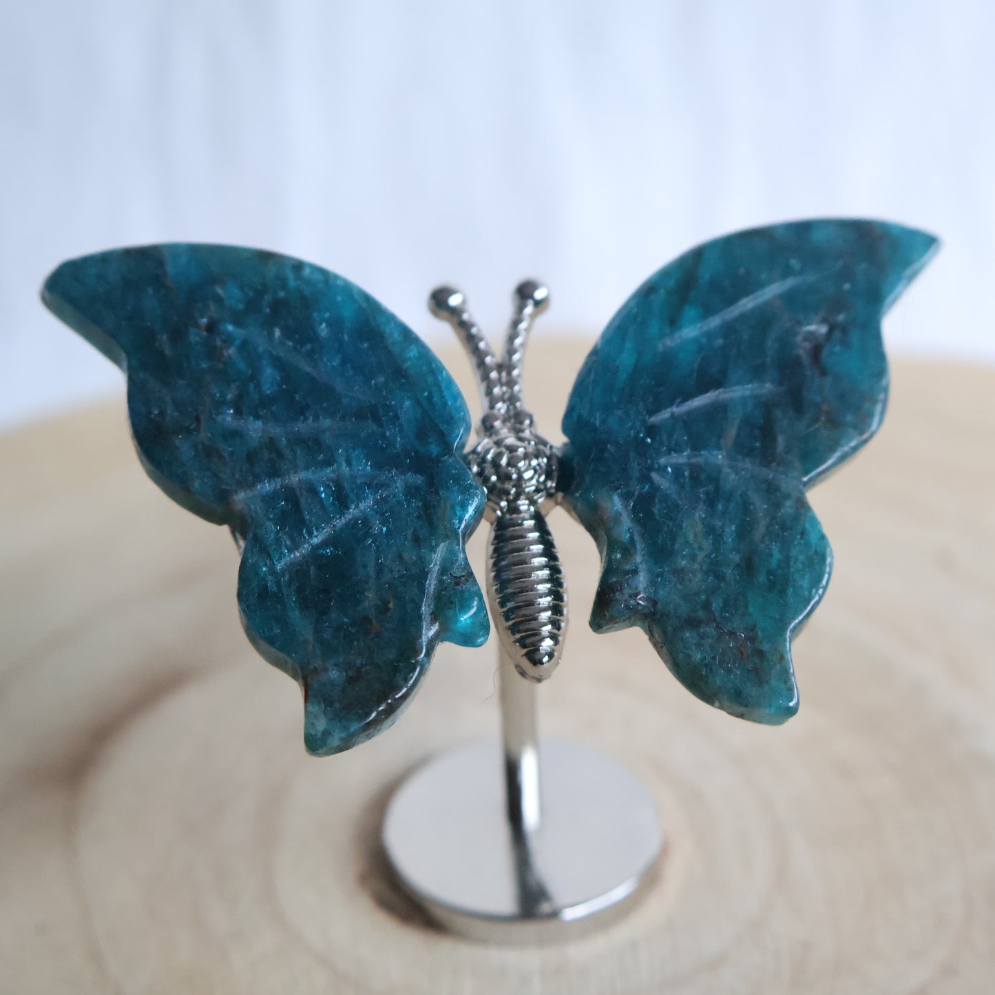 small healing crystal cute butterfly wings on stand