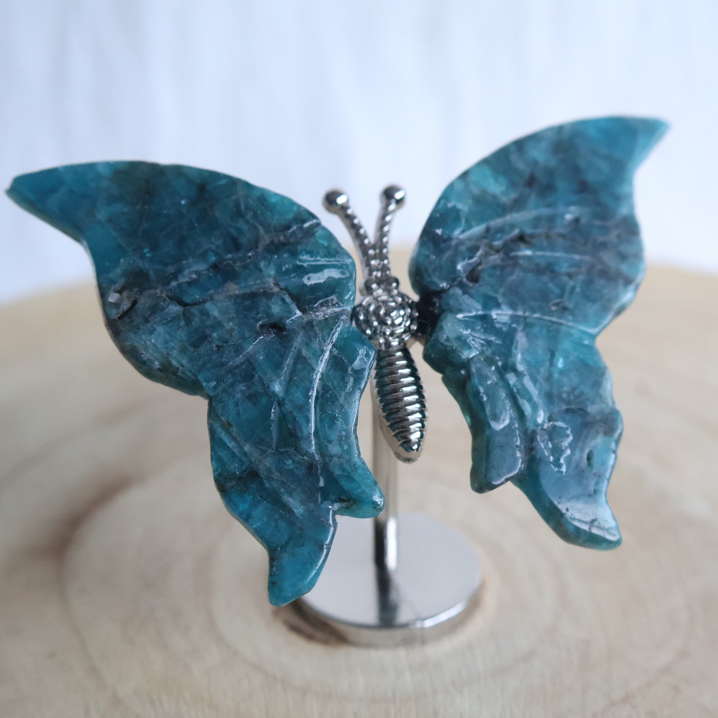 small healing crystal cute butterfly wings on stand