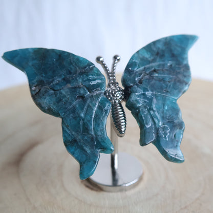 small healing crystal cute butterfly wings on stand