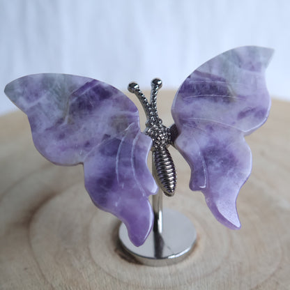 small healing crystal cute butterfly wings on stand
