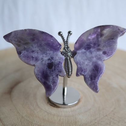 small healing crystal cute butterfly wings on stand