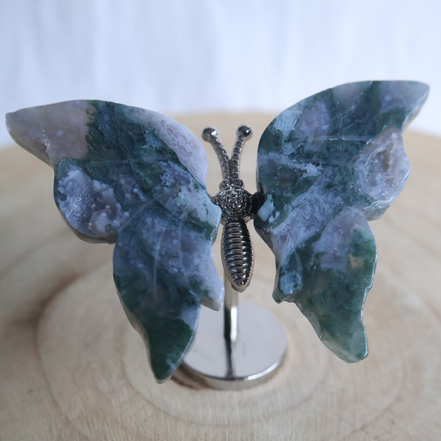 small healing crystal cute butterfly wings on stand