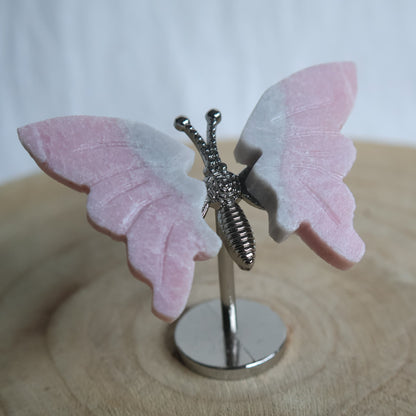 small healing crystal cute butterfly wings on stand