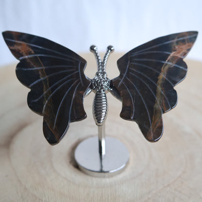 small healing crystal cute butterfly wings on stand