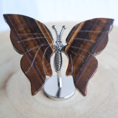 small healing crystal cute butterfly wings on stand