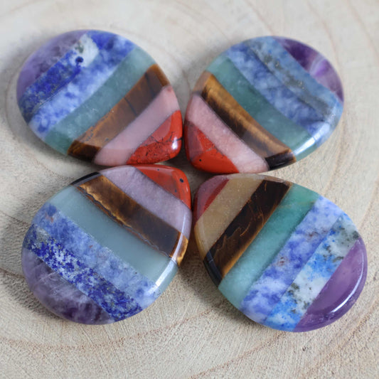 chakra banded worry stone 